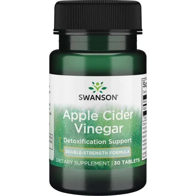 Swanson Apple Cider Vinegar, 200mg Double-Strength - 30 tablets - Lilly's Pharmacy
