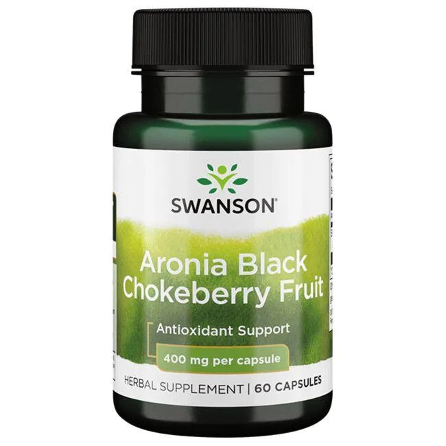 Swanson Aronia Black Chokeberry Fruit, 400mg - 60 Caps - Lilly's Pharmacy