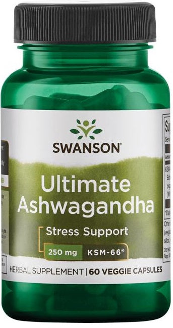Swanson Ashwagandha Ultimate KSM-66, 250mg - 60 Vcaps - Lilly's Pharmacy