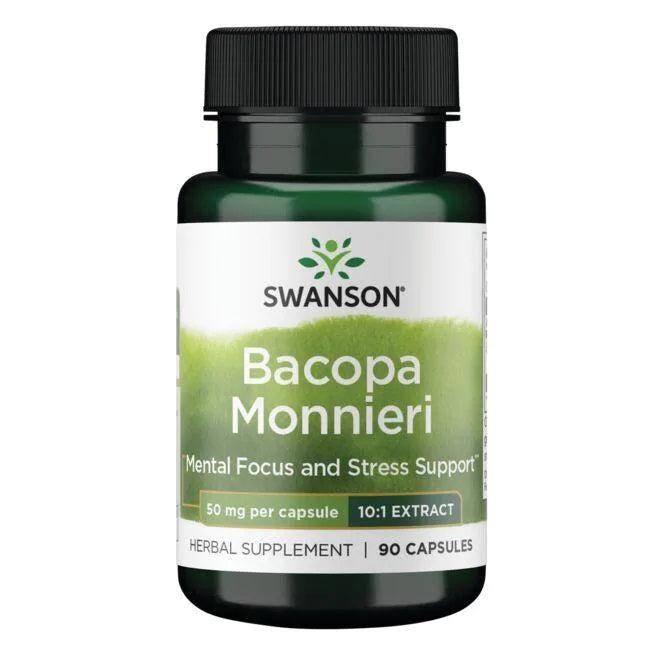 Swanson Bacopa Monnieri 10:1 Extract, 50mg - 90 Caps - Lilly's Pharmacy
