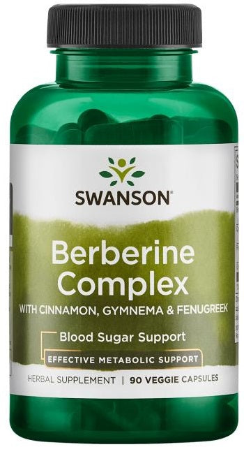 Swanson Berberine Complex with Cinnamon, Gymnema & Fenugreek - 90 Vcaps - Lilly's Pharmacy