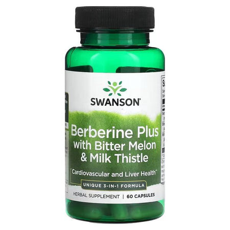 Swanson Berberine Plus with Bitter Melon & Milk Thistle - 60 Caps - Lilly's Pharmacy