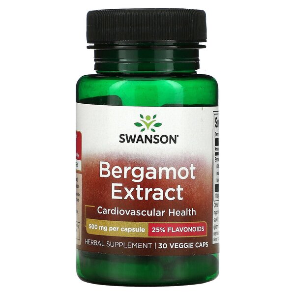 Swanson Bergamot Extract, 500mg - 30 Vcaps - Lilly's Pharmacy