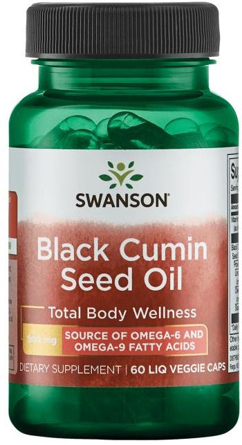 Swanson Black Cumin Seed Oil, 500mg - 60 liquid Vcaps - Lilly's Pharmacy