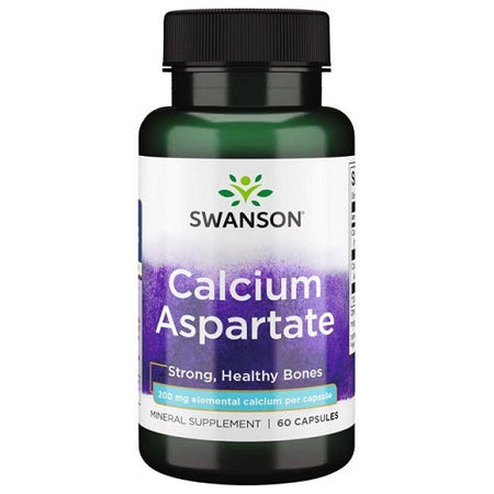 Swanson Calcium Aspartate, 200mg Elemental Calcium - 60 Caps - Lilly's Pharmacy