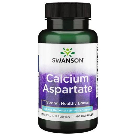 Swanson Calcium Aspartate, 200mg Elemental Calcium - 60 Caps - Lilly's Pharmacy