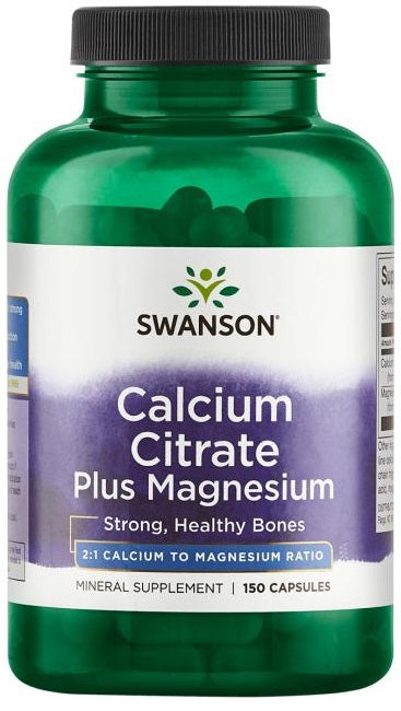 Swanson Calcium Citrate Plus Magnesium - 150 Caps - Lilly's Pharmacy