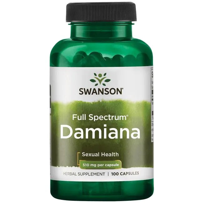 Swanson Damiana, 510mg - 100 Caps - Lilly's Pharmacy