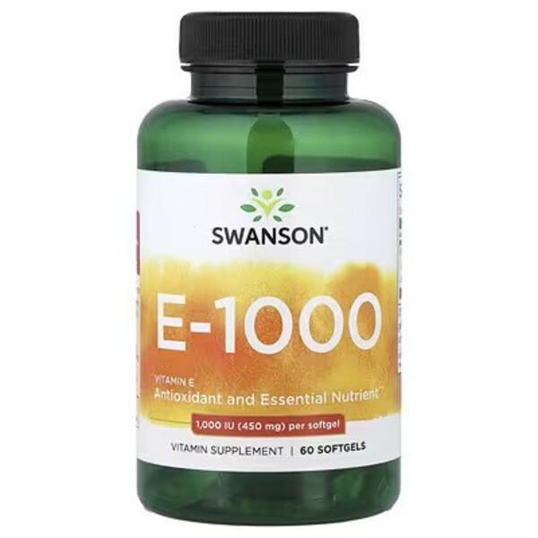 Swanson E - 1000 Vitamin E - 100 softgels - Lilly’s Pharmacy & Health Store