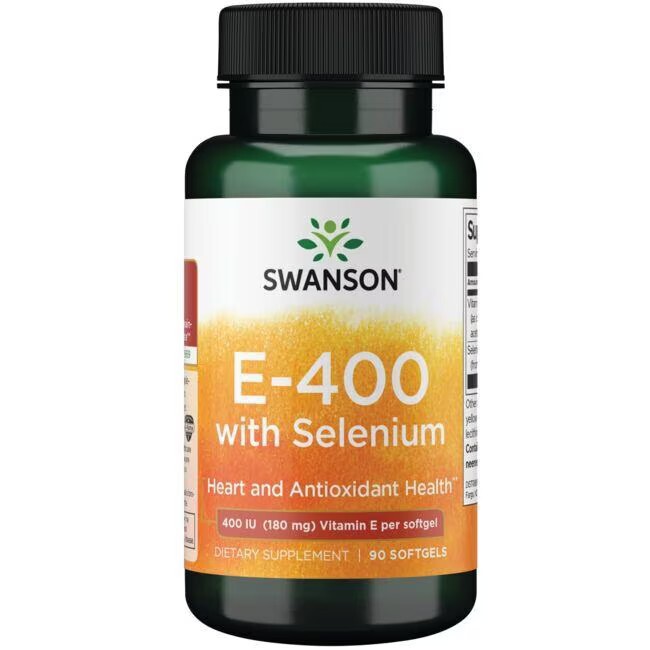 Swanson E with Selenium, 400IU - 90 softgels - Lilly's Pharmacy