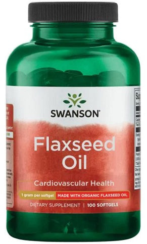 Swanson Flaxseed Oil, 1000mg - 100 softgels - Lilly's Pharmacy
