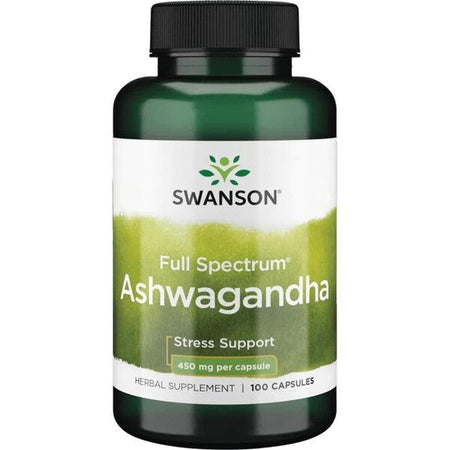 Swanson Full Spectrum Ashwagandha, 450mg - 100 Caps - Lilly's Pharmacy