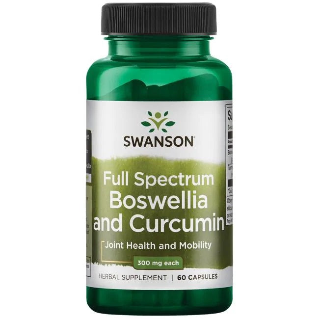 Swanson Full Spectrum Boswellia and Curcumin, 300mg - 60 Caps - Lilly's Pharmacy