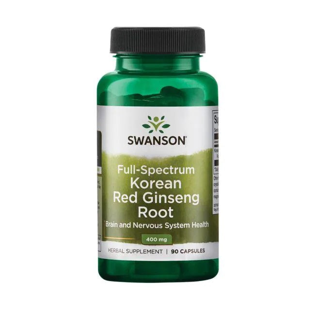 Swanson Full Spectrum Korean Red Ginseng Root, 400mg - 90 Caps - Lilly's Pharmacy
