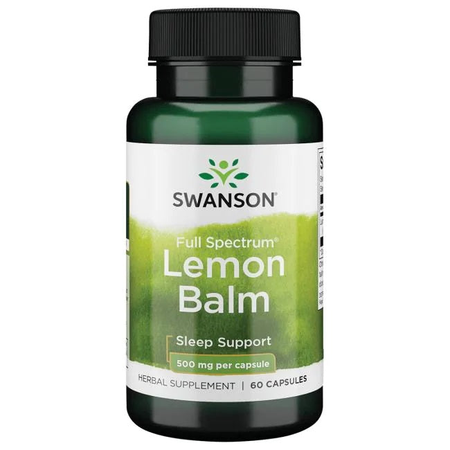 Swanson Full Spectrum Lemon Balm, 500mg - 60 Caps - Lilly's Pharmacy