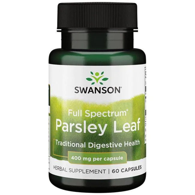 Swanson Full Spectrum Parsley Leaf, 400mg - 60 Caps - Lilly's Pharmacy