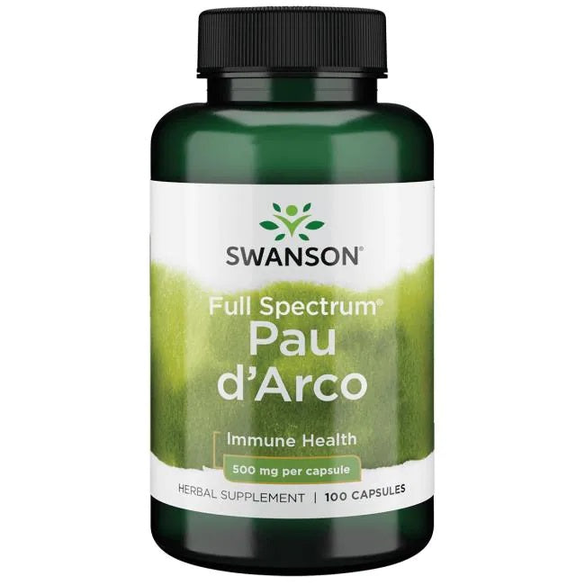 Swanson Full Spectrum Pau d'Arco, 500mg - 100 Caps - Lilly's Pharmacy
