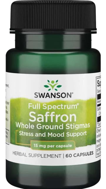 Swanson Full Spectrum Saffron, 15mg - 60 Caps - Lilly's Pharmacy