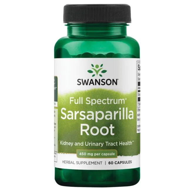 Swanson Full Spectrum Sarsaparilla Root, 450mg - 60 Caps - Lilly's Pharmacy