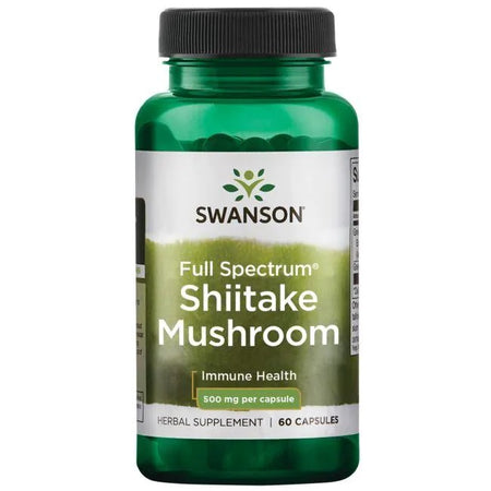 Swanson Full Spectrum Shiitake Mushroom, 500mg - 60 Caps - Lilly's Pharmacy