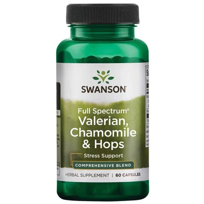 Swanson Full Spectrum Valerian, Chamomile & Hops - 60 Caps - Lilly's Pharmacy
