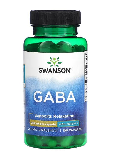 Swanson GABA, 500mg - 100 Caps - Lilly's Pharmacy