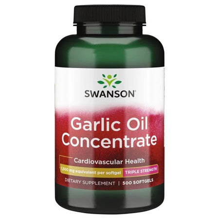 Swanson Garlic Oil Concentrate, 1500mg - 500 softgels - Lilly's Pharmacy