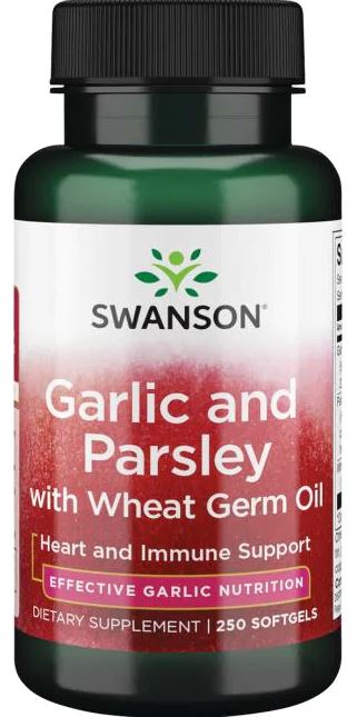 Swanson Garlic and Parsley with Wheat Germ Oil - 250 softgels - Lilly’s Pharmacy & Health Store