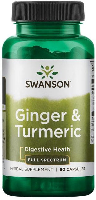 Swanson Ginger & Turmeric - 60 Caps - Lilly's Pharmacy