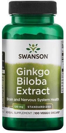 Swanson Ginkgo Biloba Extract, 120mg - 100 vcaps - Lilly’s Pharmacy & Health Store