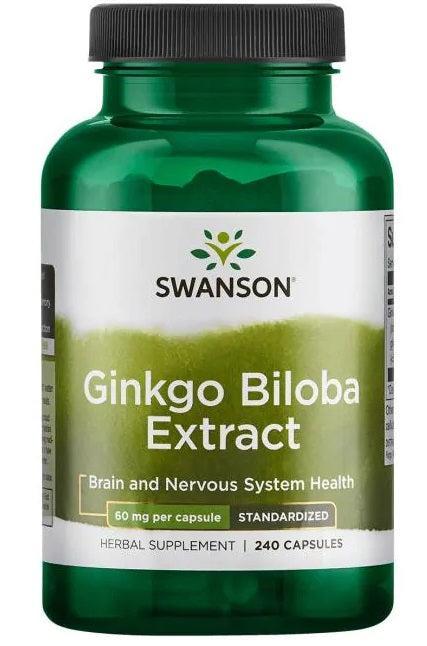 Swanson Ginkgo Biloba Extract, 60mg - 240 caps - Lilly’s Pharmacy & Health Store