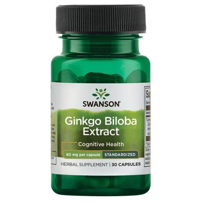 Swanson Ginkgo Biloba Extract, 60mg - 30 caps - Lilly’s Pharmacy & Health Store