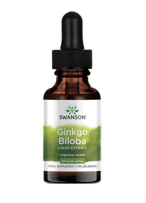 Swanson Ginkgo Biloba Liquid Extract, 250mg - 29.6 ml. - Lilly’s Pharmacy & Health Store