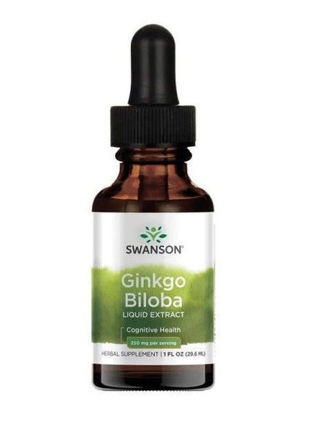 Swanson Ginkgo Biloba Liquid Extract, 250mg - 29.6 ml. - Lilly’s Pharmacy & Health Store