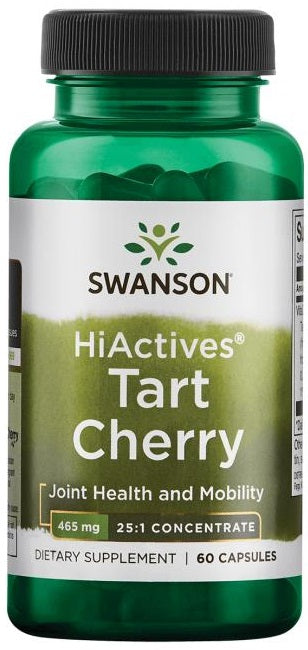 Swanson HiActives Tart Cherry, 465mg - 60 Caps - Lilly's Pharmacy