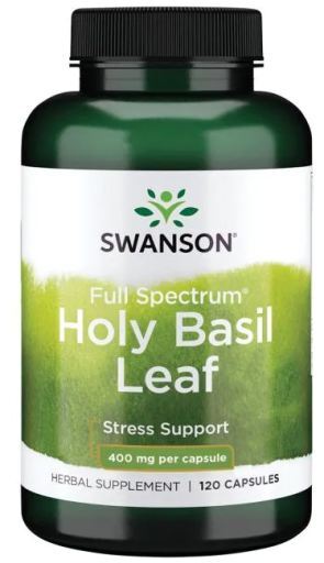 Swanson Holy Basil Leaf, 400mg - 120 Caps - Lilly's Pharmacy