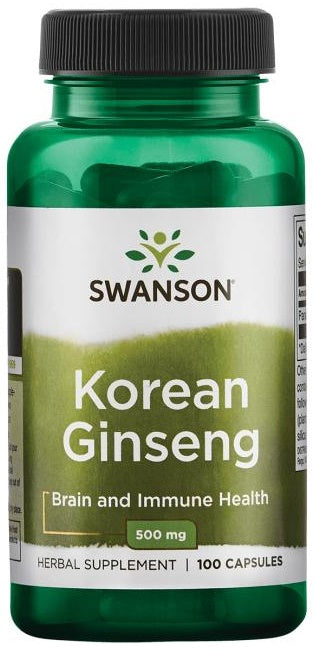 Swanson Korean Ginseng, 500mg - 100 Caps - Lilly's Pharmacy