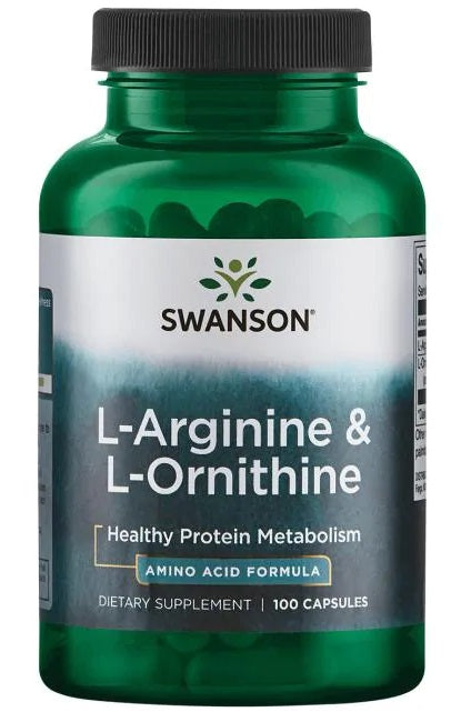 Swanson L-Arginine & L-Ornithine - 100 Caps - Lilly's Pharmacy