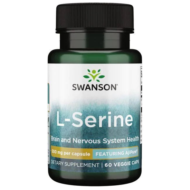 Swanson L-Serine, 500mg - 60 Vcaps - Lilly's Pharmacy