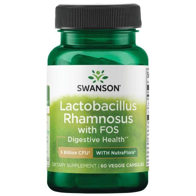 Swanson Lactobacillus Rhamnosus with FOS, 5 Billion CFU - 60 Vcaps - Lilly's Pharmacy