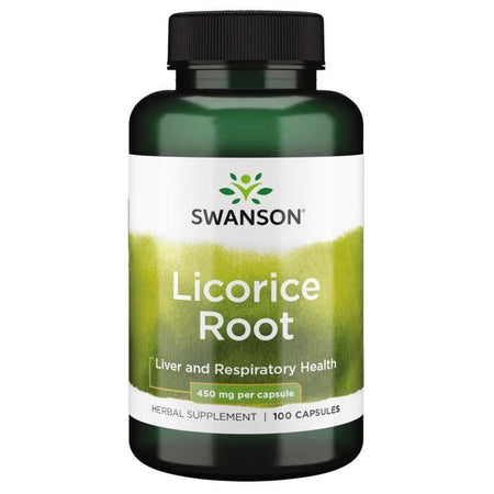 Swanson Licorice Root, 450mg - 100 Caps - Lilly's Pharmacy