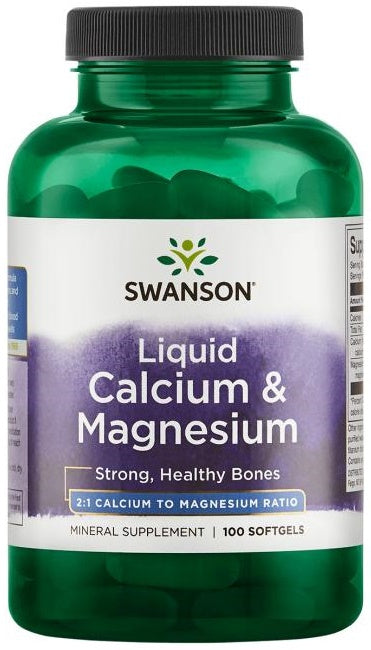 Swanson Liquid Calcium & Magnesium - 100 softgels - Lilly’s Pharmacy & Health Store