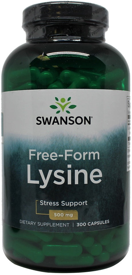 Swanson Lysine, 500mg Free-Form - 300 Caps - Lilly's Pharmacy