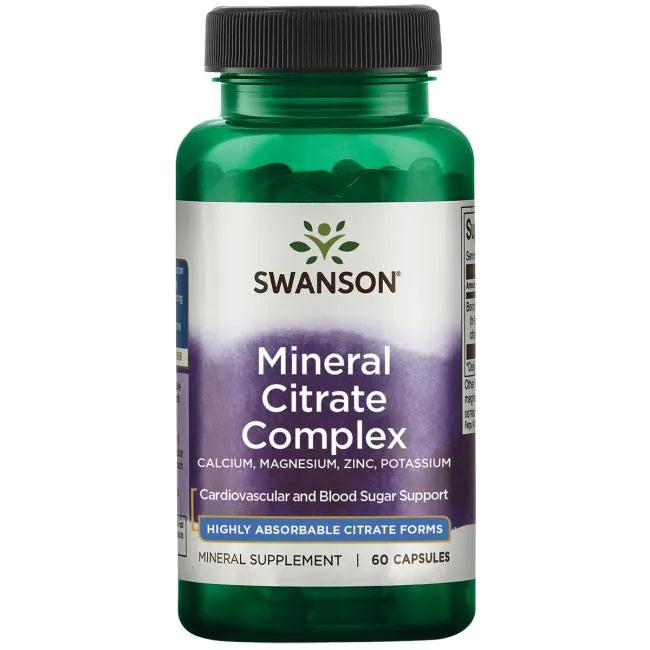 Swanson Mineral Citrate Complex - 60 Caps - Lilly's Pharmacy