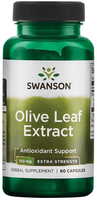 Swanson Olive Leaf Extract, 750mg Super Strength - 60 Caps - Lilly's Pharmacy