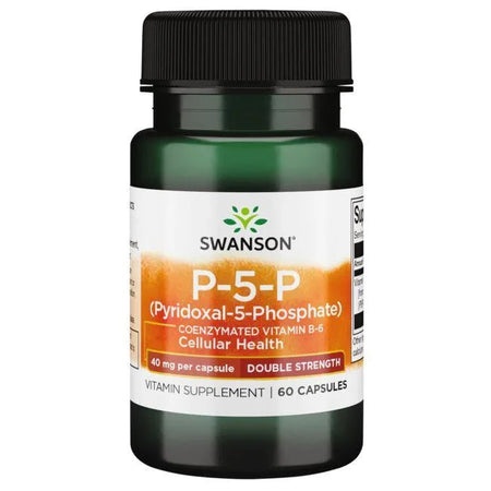Swanson P-5-P (Pyridoxal-5-Phosphate) Coenzymated Vitamin B6, 40mg - 60 Caps - Lilly's Pharmacy