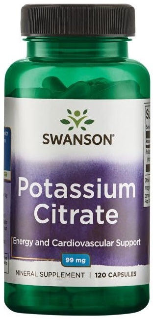 Swanson Potassium Citrate, 99mg - 120 Caps - Lilly's Pharmacy