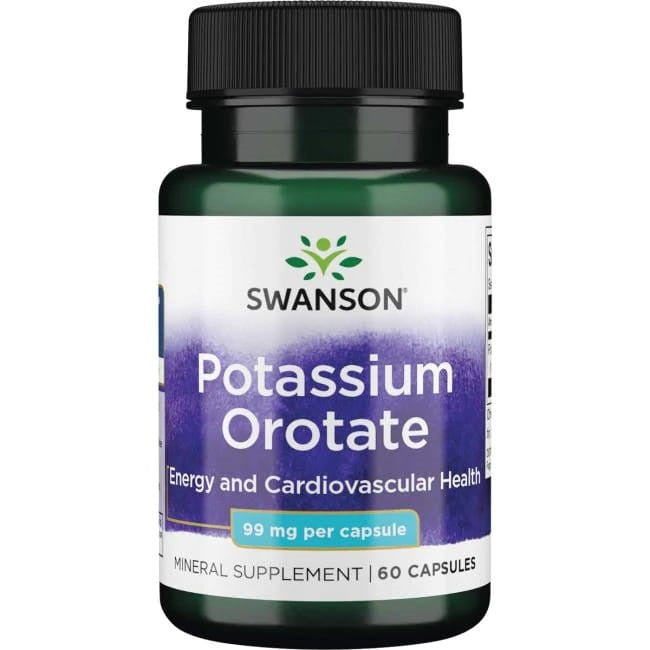 Swanson Potassium Orotate, 99mg - 60 Caps - Lilly's Pharmacy