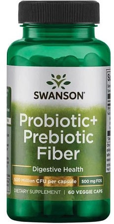 Swanson Probiotic+ Prebiotic Fiber - 60 Vcaps - Lilly's Pharmacy