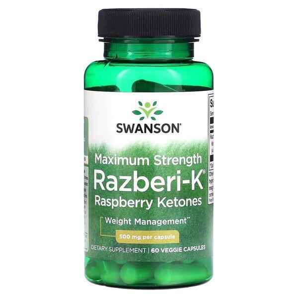 Swanson Razberi - K, 500mg Maximum Strength - 60 vcaps - Lilly’s Pharmacy & Health Store